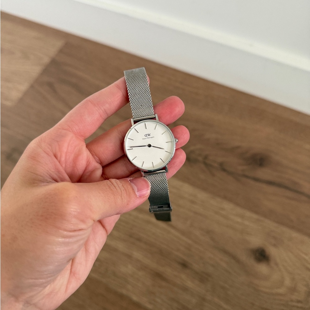 Daniel Wellington Silver Mesh Strap Watch